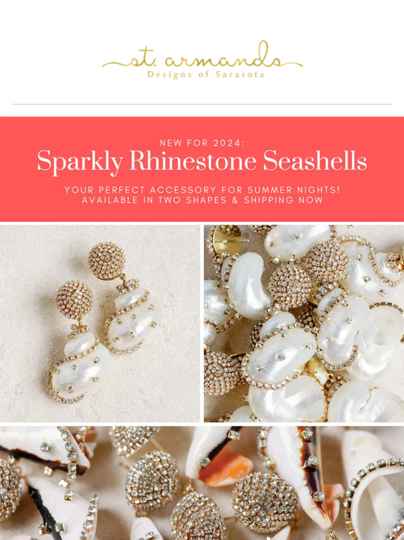 New Arrivals: Sparkly Rhinestone Wrapped Seashells