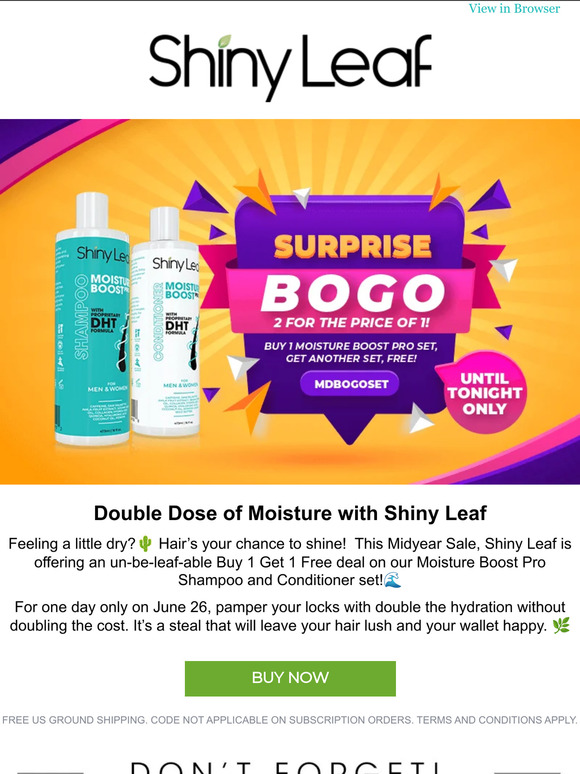 Hair’s to a Great Deal! 🎉 BOGO on Moisture Boost Pro⚡️