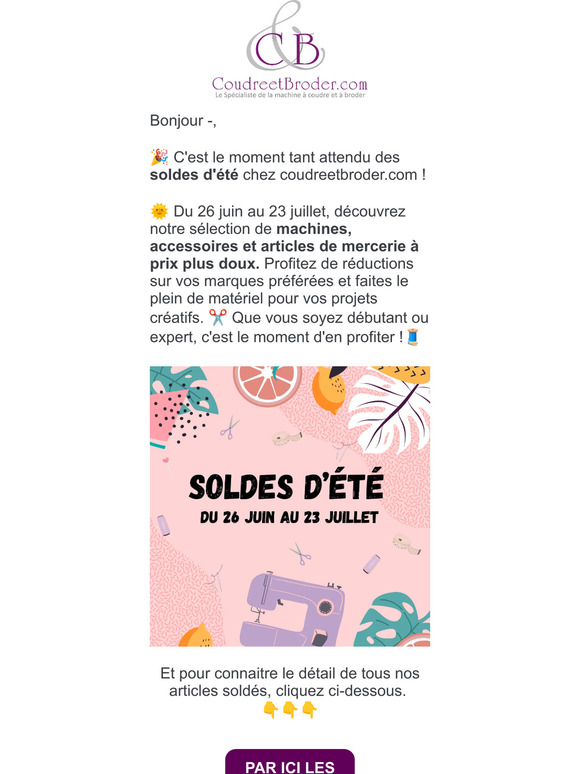 L'été est là, nos soldes couture aussi ! 🌊☀️