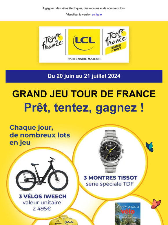 Peluche Lion LCL Tour De France 2018 - Maillot Jaune - 30 Cm - Grand Modèle - France