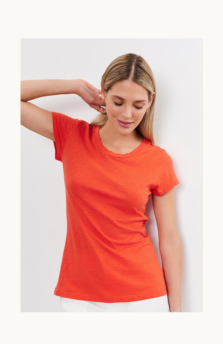 Model wearing the Odelia Tee
