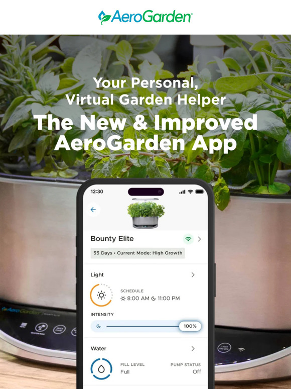 AeroGrow Introducing the NEW AeroGarden App Milled