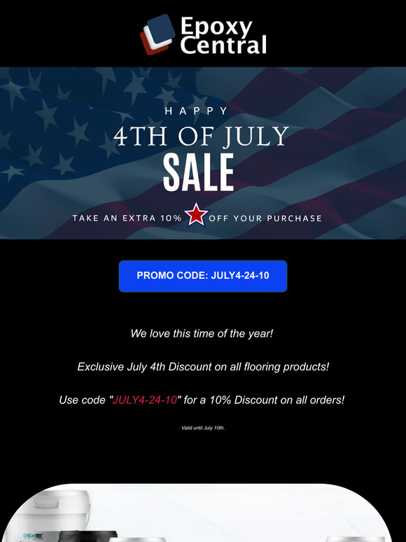 4th of July Sale Available in all flooring products! 🛍️