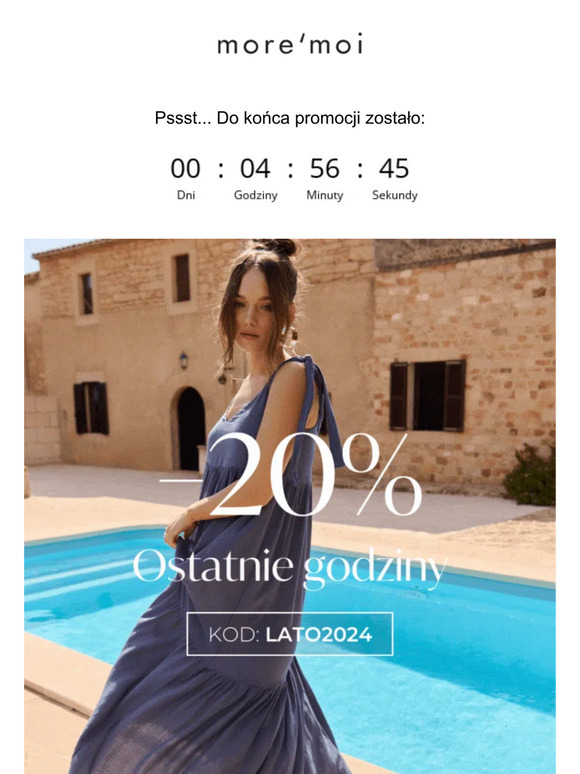 ⏳ Ostatnie godziny! Skorzystaj z 20% rabatu na całą kolekcję! ❤️