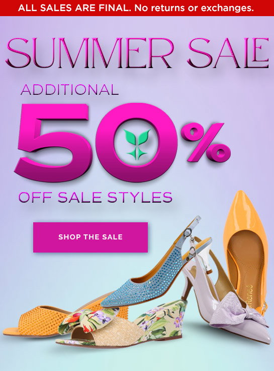 additional 50% Off Sale Styles starts TODAY! No code needed