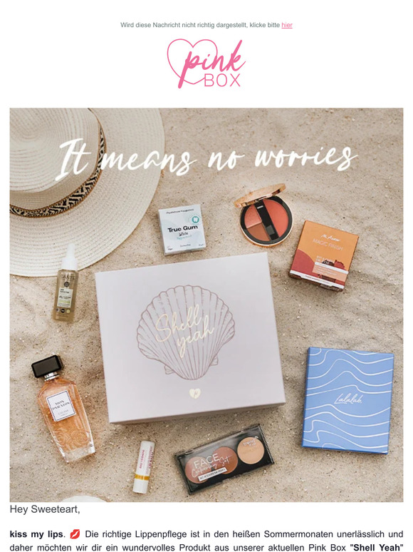 Jetzt in deiner Pink Box "Shell Yeah" 💄💋