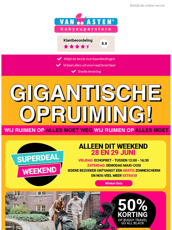 Superdeal Weekend: ALLEEN 28 en 29 juni WINKEL ONLY!