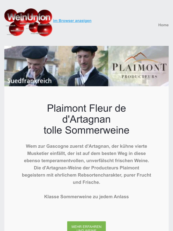 Sommerweine Fleur d'Artgnan im Angebot - solange Vorrat reicht