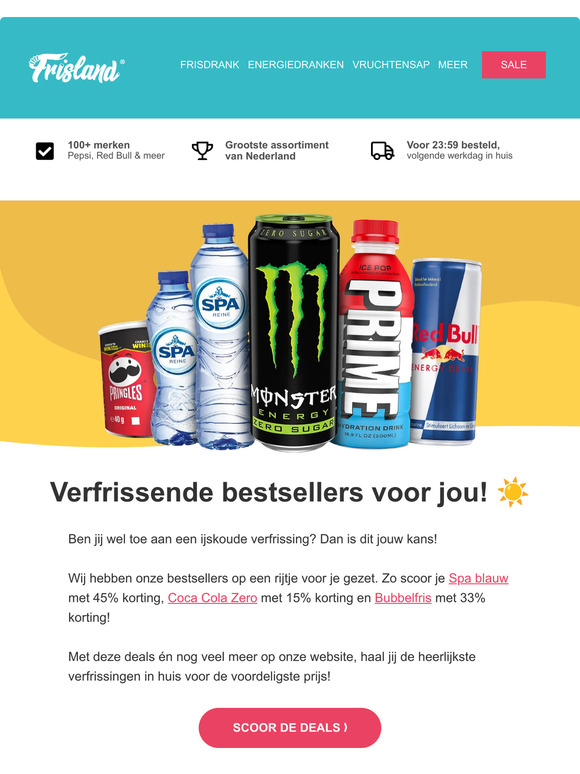 🧊☀️ Hittealarm: kortingen tot 47% op verfrissingen