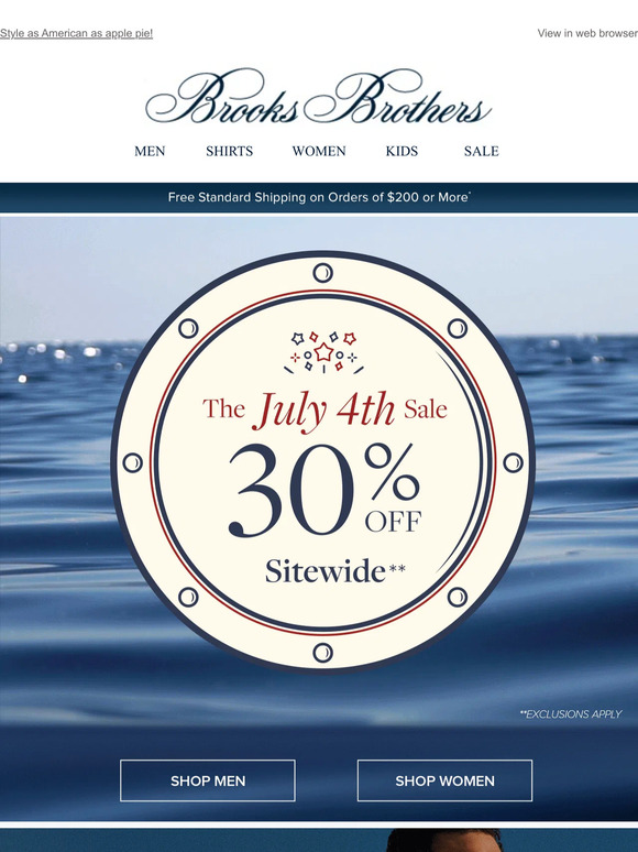 brooks brothers 4th of july sale