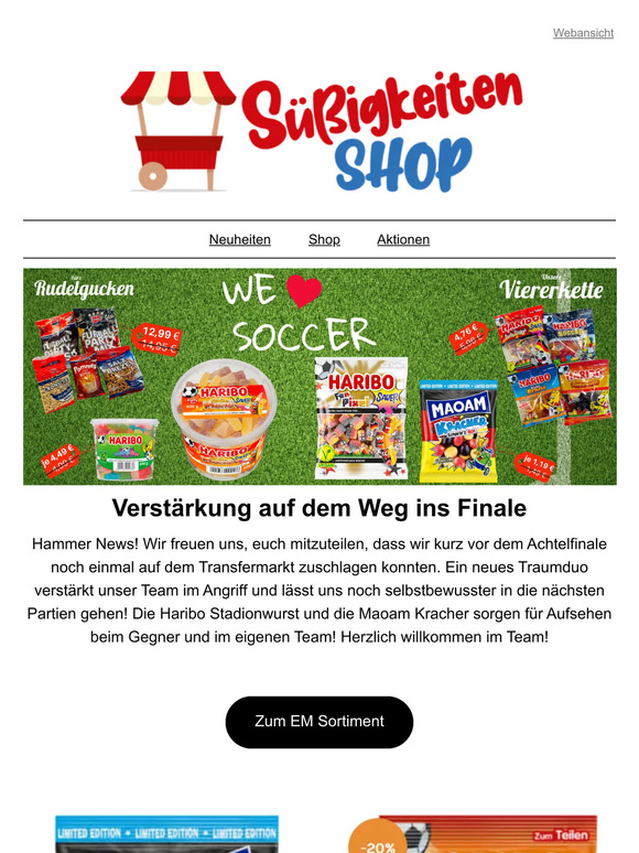 Jetzt Verstärkung auf dem Weg ins Finale🍬⚽