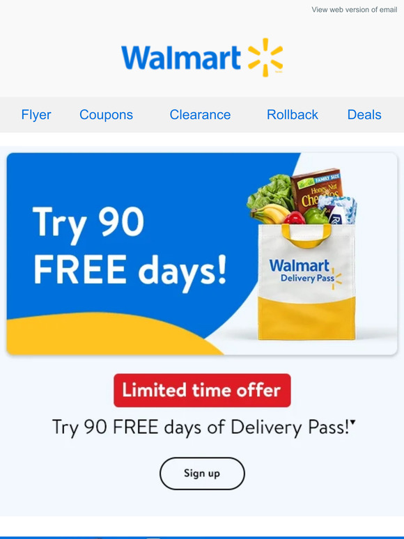 Walmart: Sign up for 90 FREE days of Delivery Pass today 🚚 | Milled