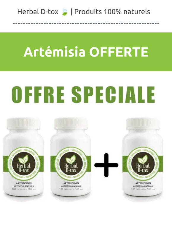 🍃  EXCEPTIONNEL ! 2 BOITES ARTEMISININE ACHETEES => 1 BOITE OFFERTE !