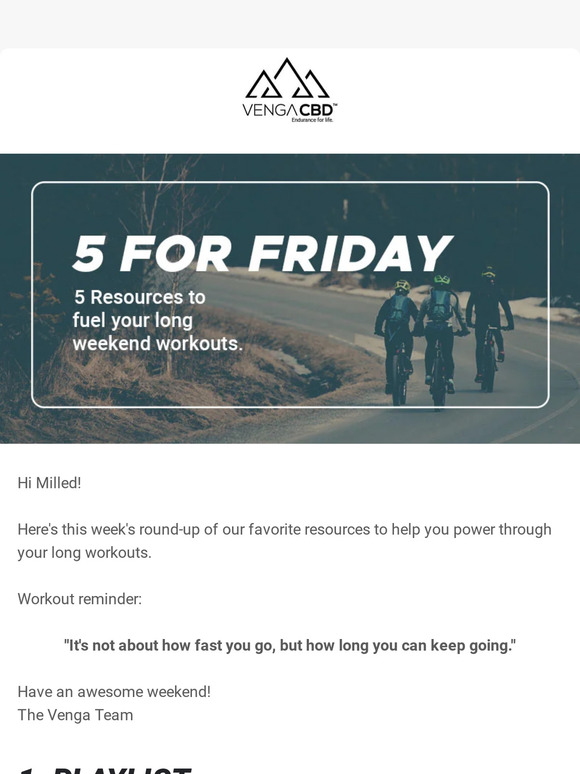 5 For Friday -  🚵 Resources to help you crush your long workout this weekend! 🚵