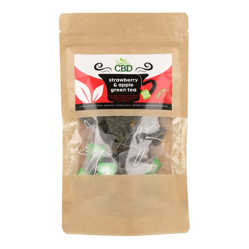 Image of CBD-Infused Strawberry & Apple Green Tea (5mgx20)