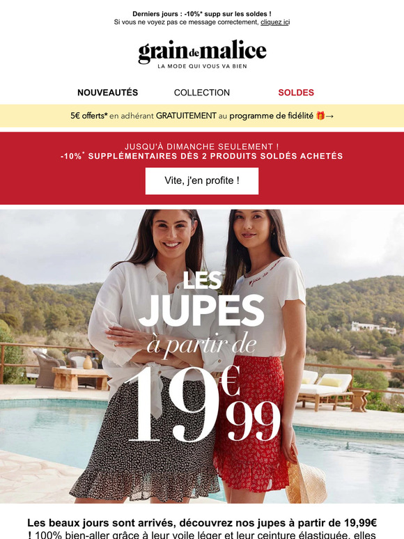 Nos jupes d’été à partir 19,99€ ☀️