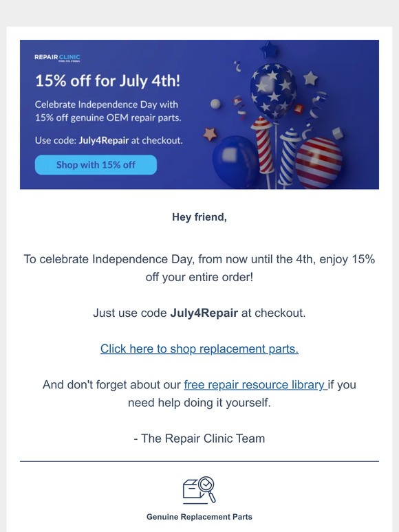 15% off for July 4th 🗽