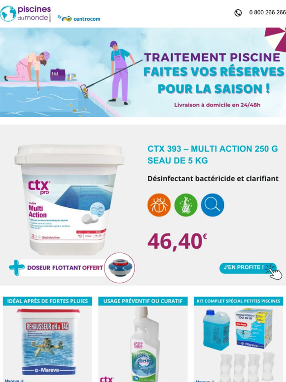 Traitement piscine, faites vos réserves pour la saison !
