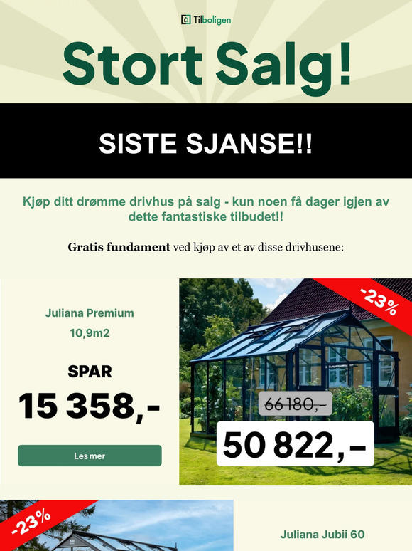 Stort salg! Siste sjanse!!