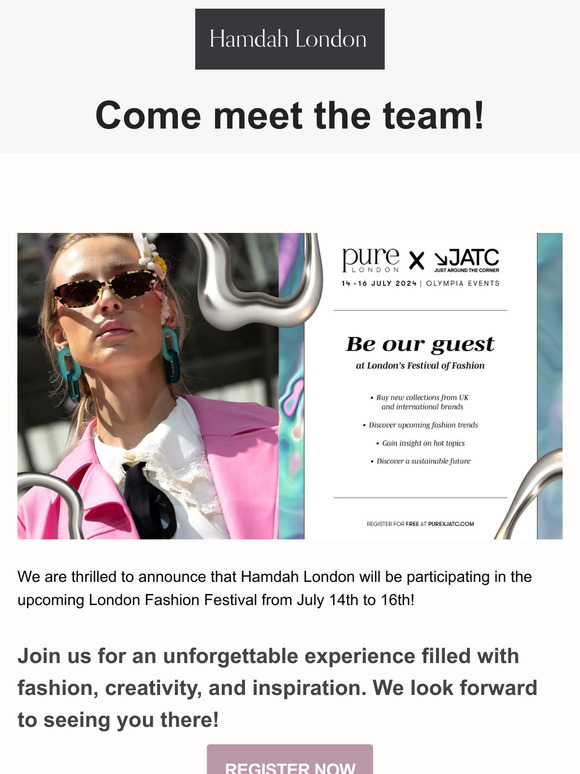 Join Hamdah London at the London Fashion Festival