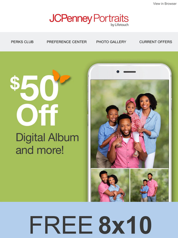 JCPenney Portraits Schedule by 7/07 for a Digital Album at ̶1̶6̶9̶