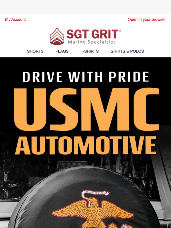 Sgt. Grit Marine Specialties: USMC Automotive Accessories: Drive with ...