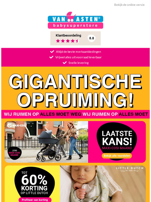 TOT 60% korting op Little Dutch