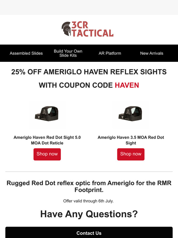 Flash Sale: 20% Off Ameriglo Haven Dot Sight