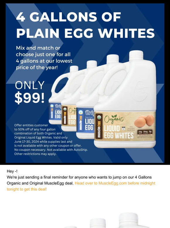 LAST CHANCE to get 4 Plain Gallons for $99