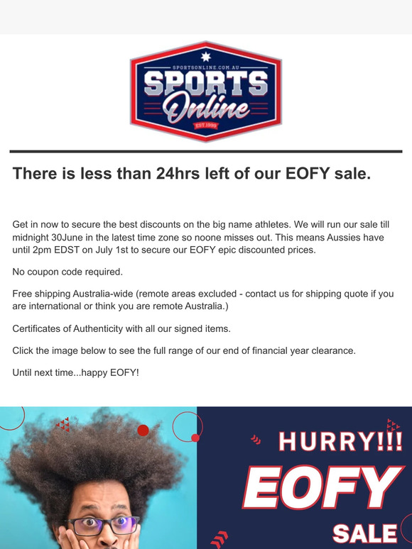 🚨 Last chance, EOFY sale ending soon 🚨