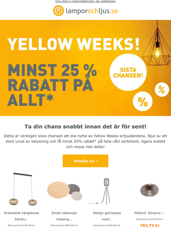 Sista chansen för Yellow Weeks-erbjudandet 💡