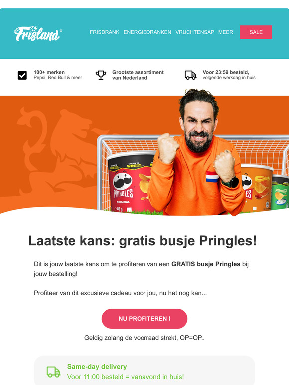 Laatste kans: Ontvang een gratis busje Pringles 🧡