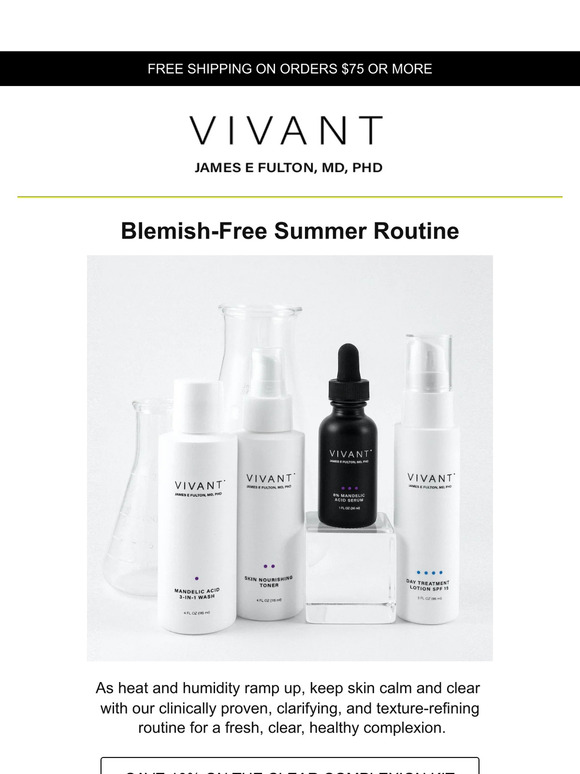 Blemish-free summer routine