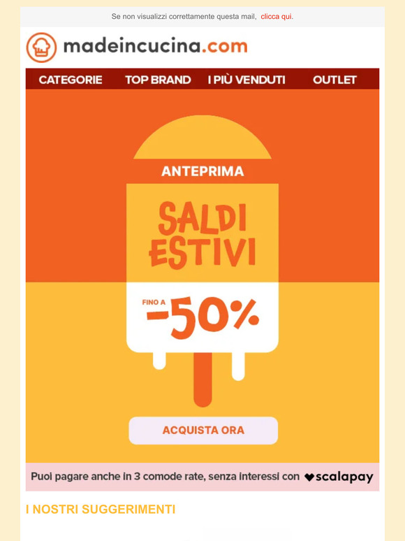 —, solo per te i Saldi fino a -50% iniziano adesso!