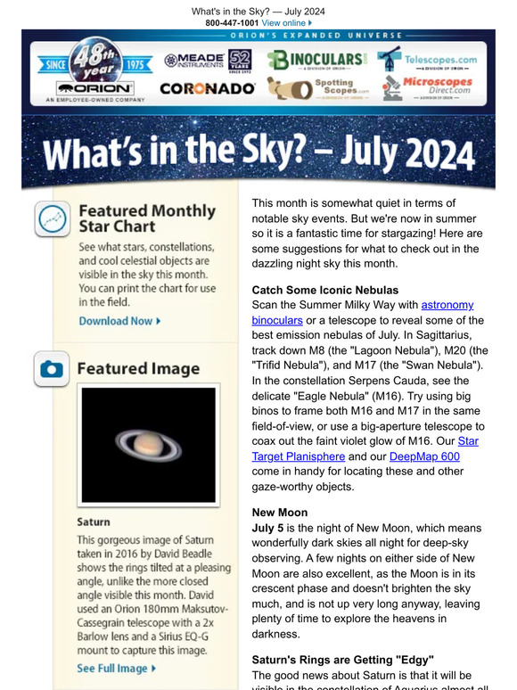 What's In The Sky - July 2024