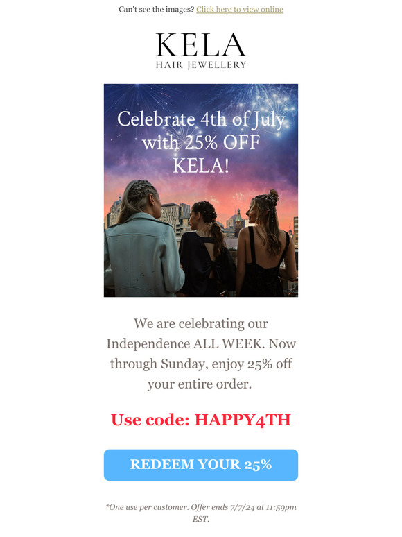Happy 4th! Enjoy 25% off all week!