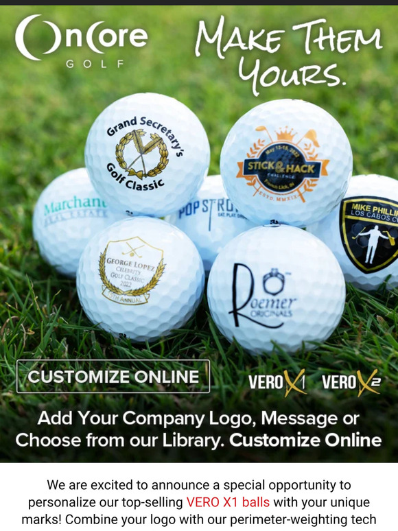 Customize Your VERO X1 Balls Today + Special Offers!