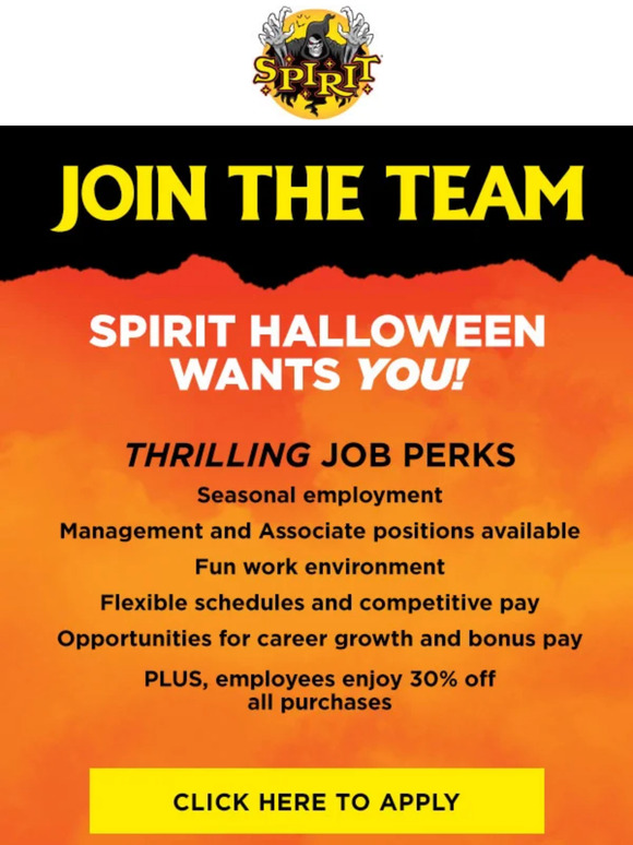 Spirit Halloween: 👻 Spirit Halloween is hiring NOW! | Milled