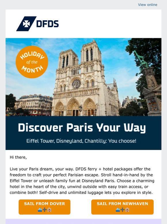 Discover our holiday of the month - the DFDS Paris city break 🥐✨