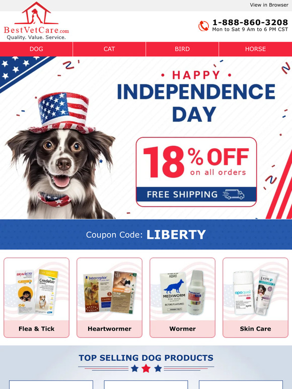 Best Vet Care 🎊 Freedom to Save More! 18 Extra Off on Your Order