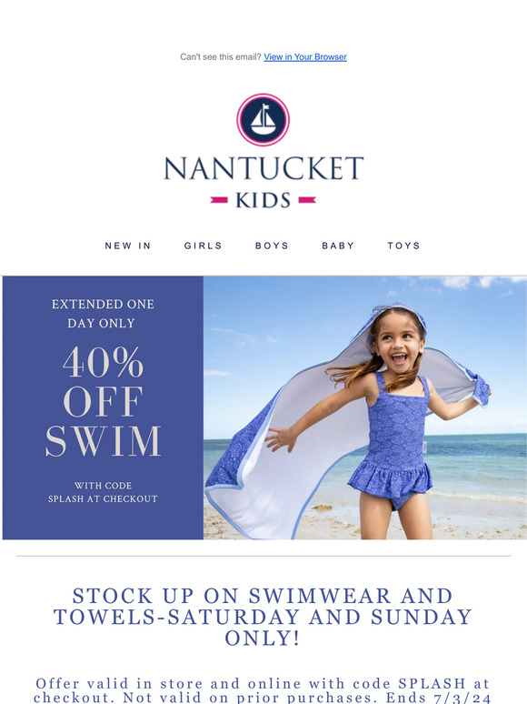 40% OFF SWIM! EXTENDED