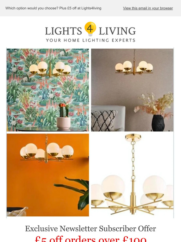 Choices, Choices....Lighting Options!