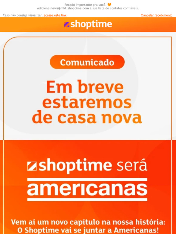 [COMUNICADO] Shop 🤝 Americanas