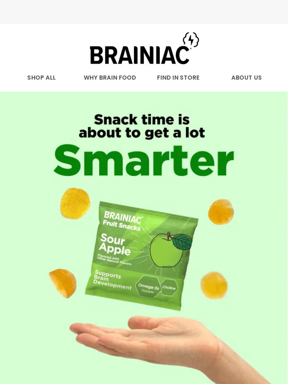 Introducing Brainiac® Fruit Snacks 🧠