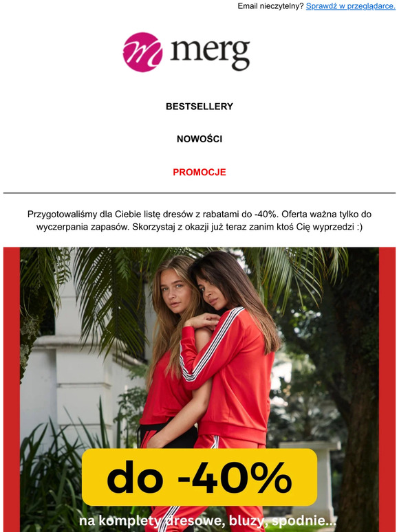 🔥 Dresy z rabatem -40%! Masz już swoje?