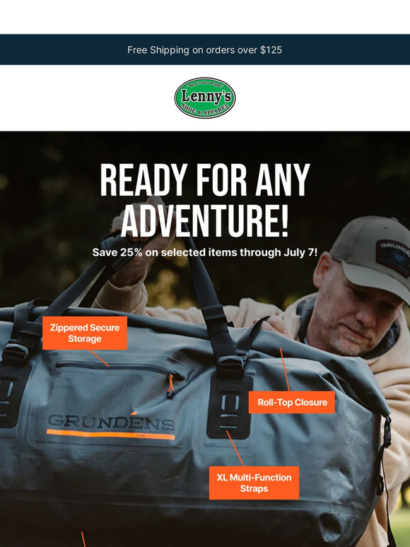 25% off Grundens Rain and Fishing Gear