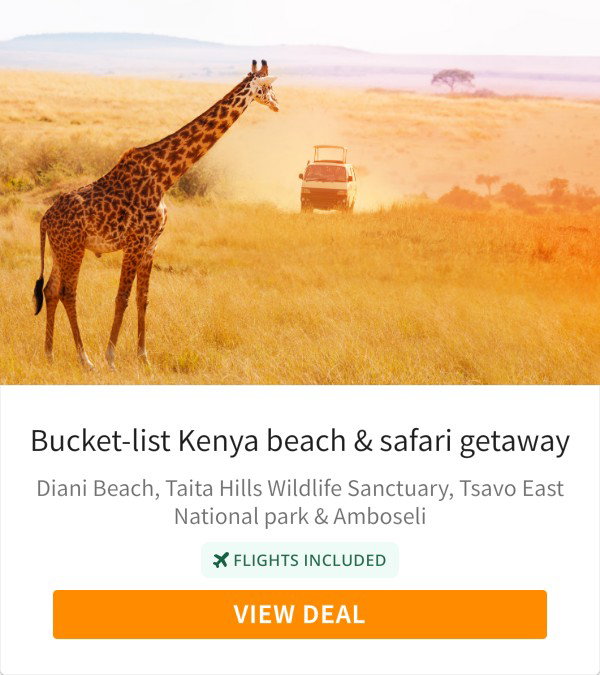 Bucket-list Kenya beach &amp; safari getaway