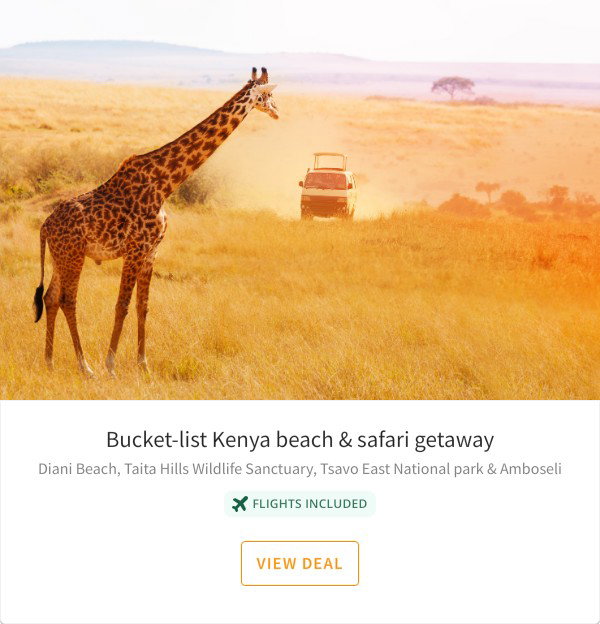 Bucket-list Kenya beach & safari getaway