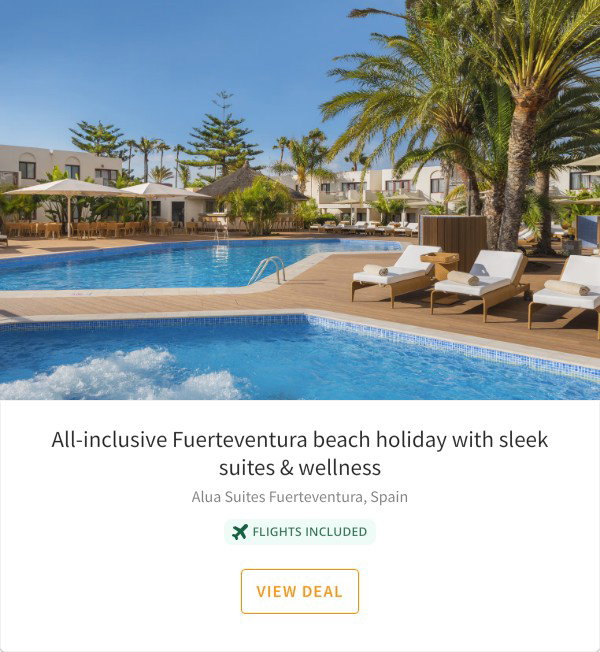 All-inclusive Fuerteventura beach holiday with sleek suites & wellness