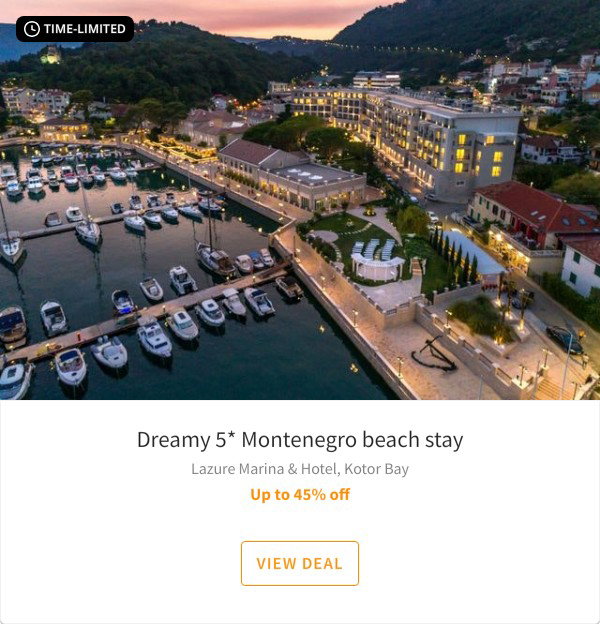 Dreamy 5* Montenegro beach stay